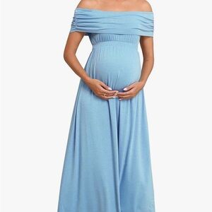 Blue off-the-shoulder dress size small